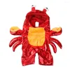 Cat Costumes Cozy Pet Cosplay Suit Friendly To Skin Bright Color Polyester Crab Clothes Dress Up