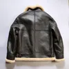 Pilot B3 Fur Integrated Mens Large Lapel American Casual Sheepskin Jacket STM9