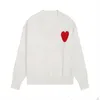 Amis Amiparis Sweater Am i Paris Kint Jumper v Neck Trendy Designer Pullover Mulheres Suor Coeur Coração Amor Jacquard Amisweater Hoodie Pull