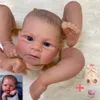 Piezas de muñeca Reborn ya pintadas de 18 pulgadas Elijah bebé realista piel 3D con venas visibles cuerpo de tela incluido 240119