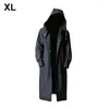 레이싱 재킷 검은 비옷 에바 남성 장기 확대 된 챙 자세 레인 자켓 방수 방수 및 가벼운 포장 가능 야외
