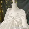 Vestidos de niña Vestido de 1er cumpleaños para bebé Perla Manga larga Bautismo Arco Tutu Princesa Niñas Fiesta y vestidos de boda