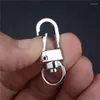 Keychains QOONG 10 Pieces Classic Men All-match Keychain Wait Hanged Key Chain Spring Buckle Ring Metal Car Keyrings Accessories