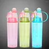 Bouteilles d'eau Est Sports Spray Cup Plastique Cool Summer Sport Bouteille Portable Escalade Vélo En Plein Air Shaker