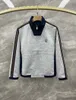 Designer Mens Tracksuits Spring Autumn Brunello Stand-Up Collar Grey Cardigan Suits