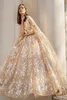 Elegancka suknia balowa suknie ślubne v szyja długie rękawy suknie ślubne aplikacje zamiatanie pociąg księżniczki małżeństwa suknie