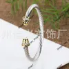 Designer Jewelry Bracelet Fashion Brand Dy Diamond Gold Round Head Bracelet New Product Twisted Thread Fashion Versatile Davids