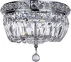 Chandeliers Chrome Finish Crystal Shade Chandelier Flushmount Ceiling Fixture Latest Light Led Stair Ceilin