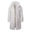 Mens Winter Imitation Fur Coat Black and White Fashion Personality Casual Long 9YB3