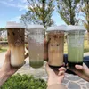 Waterflessen Koreaanse plastic fles voor sap Melk Thee Koffie Tritan School Lekvrij drinken Draagbare creatieve kopjes