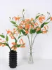 Decorative Flowers Flame Lily Artificial Autumn Art Plants Fall Decoration Home Wedding Orange Arrangements