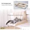 Cat Beds Furniture Hanging Bed Removable Hammock Pet For Radiator Bench Kitten Nest With Strong Durable Metal Frame Accessories 23 Dhphw