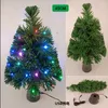 Décorations de Noël 45cm Arbre lumineux en fibre optique coloré Joyeux pour la maison Ornements de Noël Cadeaux pour enfants 2024 Accessoires de Noël