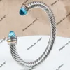 Designer Jewelry Bracelet Fashion Brand Davidss Popular Woven Twisted Wire Cable Opening 7mm bracelets