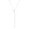 Pendants ROXI Y-shape Tassel Pendant Neckalce For Women 925 Sterling Silver Clavicle Chain Choker Party Engagement Fine Jewelry Gift