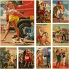 Peintures Ancienne Union Soviétique Staline URSS CCCP Pin Up Girls Affiches de propagande Home Room Bar Décoration Wall Sticker Art Peinture