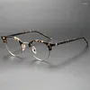 Okulary przeciwsłoneczne ramy vintage retro okrągły ultralight czyste tytanowe octan okulary okulla okularu