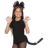 Party Supplies H9ED For Cat Costume Set Ears Tail Choker Animal Fancy Kit Adult Halloween Pr