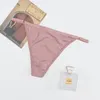 Calcinha feminina 2024 seda gelo sem costura lingerie sexy baixa ascensão t-pants esportes tanga strass briefs sólido tanga hilo mujer