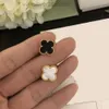 2024 Fashion Jewelry Designer Van Clover Band Rings Womens Rings Four Leaf Ring Mother of Pearl Flower Long Lasting Color Retentionsocial Gathering Gift Givin