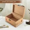 Pochettes à bijoux en bambou artisanal, boîte coréenne de princesse, rangement en bois, cadeau de Collection