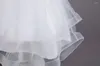 Girl Dresses Trailing White Girls Party Dress Summer Princess Tutu Wedding For Kids Children Birthday Gown Costumes Clothing 3-10Y