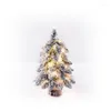 Julekorationer 75 cm Lätt snöträd med stativ PVC Artificial Green Flock Trees Home Xmas Ornaments Arbolitos de Navidad Noel 2024