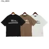 Novo 24ss Mens Camiseta Designer Roupas Pretas Moda Marca Carta Simples Crewneck Imprimir Mangas Curtas Homens Mulheres Algodão Mulheres Mens Camisetas