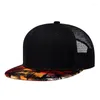 Ball Caps 2024 Hip Hop Net Hat Red Coconut Flat Brim Summer