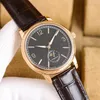 Zegarek dla mężczyzn Watches Automatyczny ruch mechaniczny Sapphire 40 mm Moonphase Wysokiej jakości skórzany pasek biznesowy Wodoodporna ręka na rękę Montre de Luxe