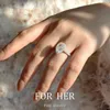 Cluster Rings ForHer Jewelry Design Romantic Pear Set Faux Shining Diamond Ring For Women Made With S925 Sterling Sliver & Lab Created Gem