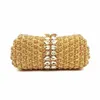 Kvinnor Grön/Champagne/Orange Metal Stones Evening Purses Lady Diamond Handväskor Kopplingar Prom Crystal Clutch Bag Rhinestone Purse 240130