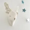 北欧3D動物の頭の壁の装飾キッズベビールームの家の装飾ぬいぐるみユニコーンディアウォールハンギングマウントおもちゃ240201