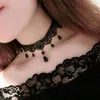 Choker Fashion Gothic Black Lace Necklaces Women Vintage Multi-layer Tassel Collar Necklace Party Jewelry Gifts