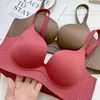 Reggiseni intimi rossi per le donne per spingere verso l'alto i seni piccoli Matrimonio Sposa Riduzione del seno senza soluzione di continuità Reggiseno anti-cedimento senza ferretto