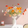 Decorative Flowers 1PC 2PCS Quality 4 Heads Beautiful Artificial Poppy Silk Fake Plant Home Wedding Decoration Gift