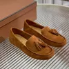 Buty swobodne mokasyny płaskie niska twarz owczacza krowienia butów Oxford Moccasins Summer Chalak Komfort Mokasyna Flats Buty