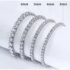 Wholesale Price 925 Sterling Silver Necklace 2mm-6.5mm Wide 5a Cz Diamond Tennis Chain Jewelry