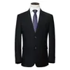 SHAN BAO plus size L9XL loose suit autumn classic brand business casual young men's banquet wedding suit navy black blue 240125