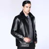 22 Mens Sheepskin Clothes and Fur Integrated Haining Thickened Warm Leather Jacket Winter Mink Coat ZIQH