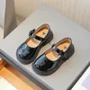 School Girl's Leather Shoes Bowknot Elegant Shallow Kids Mary Janes 23-35 Black Brown Round Toe Comfy Children Autumn Shoe 240119