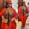 Ethnische Kleidung 2024 Afrikanische Plus Size Kleider für Frauen Herbst Frühling Elegante V-Ausschnitt Party Abend Maxikleid Boubou Muslim Mode Kaftan