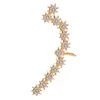 Brincos traseiros Star Ear Crawler para mulheres com strass