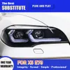 للمصباح الأمامي LED LED BMW X5 E70 07-13 High Beam Angel Eye Eye Projector Lens Dynamic Turner Turner Laughator Morn