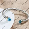 Designer Jewelry Bracelet Fashion Brand Davidss Popular Woven Twisted Wire Cable Opening 7mm bracelets