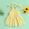 Girl Dresses CitgeeSummer Kids Sling Sleeveless Off Shoulder Tulle Floral Casual Party Street Princess Dress Clothes