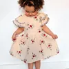 Sukienki dla dziewczynek sukienka 2024 letnia druk koreańska wersja bawełnianej mody dziecięcej urocze ubrania dla niemowląt ubrania