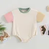 Pagliaccetti CitgeeSummer Infant Baby Boys Girls Body casual manica corta O collo tutina a colori a contrasto