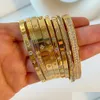 Bangle Waterproof Cubic Zirconia Bangles Stainless Steel Bracelets 18K Gold Plated Jewelry For Women Factory Wholesales Customize Dr Dht7Y