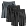 Shorts pour hommes 3pcs / lot taille 100cm plus taille hommes pantalons à séchage rapide décontracté course été confort mâle droit